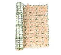 RANRAO Piante decorative realistiche Piante finte Artificiali Cherry Blossom Foglia Privacy Fence Screen Home Garden Fiori siepe