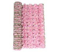 RANRAO Piante decorative realistiche Piante finte Artificiali Cherry Blossom Foglia Privacy Fence Screen Home Garden Fiori siepe