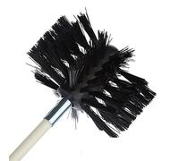 RANRAO Spazzola per spazzacamino, 100/150 mm, Spazzola per la Pulizia Dello Sfiato dell'essiccatore del Camino, Spazzola per Spazzare Il Condotto a Secco, Testa in Nylon per la Pulizia dello Sfiato