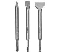 RANSENERS SDS-Plus Point Scalpello e scalpello piatto e Scalpello spatola Set 3 pezzi, 25cm, universale sds-plus, in acciaio super temprato