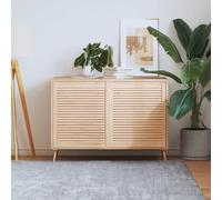 Rantry Ante con Design a Lamelle 2 pz 69x59,4 cm in Legno di Pino, Ante in Legno, Ante per Armadio a Muro Persiana da Interni, Ante per Armadio da Cucina