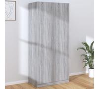 Rantry Armadio Grigio Sonoma 90 x 50 x 200 cm, in Legno Ingegnerizzato, per Vestiti e Camera da Letto, Mobili