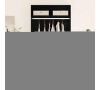 Rantry Armadio Moderno in Legno NERO - Design Elegante, Spazio di Stoccaggio Versatile, Facile da Assemblare - 100x50x200 cm