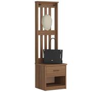 Rantry Arredo Albero da Ingresso SANDENS 45x40x159,5 cm in Legno di Pino, Mobilia Mobili da Esterni per Giardino Esterno M-4010482