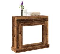 Rantry Arredo Cornice per Camino Legno Antico 100x30x87,5 cm in Truciolato, Mobilia Cornice Camino, Camino da Pavimento con Cornice e Bruciatore, Accessori Camino, Cornice Legno