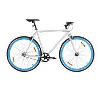 Rantry Bicicletta a scatto fisso bianco e blu 700c 55 cm biciclette