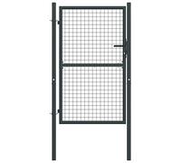 Rantry Cancello per Giardino in Acciaio Zincato 100x250 cm Grigio Mobili, Cancello Giardino Esterno, Cancelletto Giardino Esterno，Cancello Esterno,Cancelli per Esterno，Cancello Pedonale da Esterno