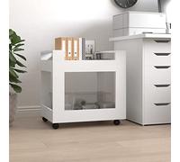 Rantry Carrello per Scrivania Bianco 60x45x60cm in Legno Multistrato, Scrivania Ripiani, Scrivania per Computer, Scrivania Salvaspazio,Tavolo Ufficio, Tavolo Scrivania, Scrivania Gaming Decor Mobili