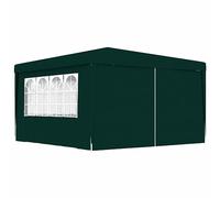 Rantry Casa Gazebo Professionale con Pareti 4x4 m Verde 90 g/m², Gazebo da Giardino, Gazebo Ombrellone da Giardino Spiaggia Pesca Esterno Antivento per Arredo Giardino Terrazzo Ambienti Casa Mobili