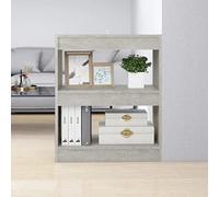 Rantry Casa Libreria/Divisorio Grigio Cemento 60x30x72 cm, Armadietto Libreria Vetrina Libreria Verticale Salvaspazio Libreria Scaffale per Salotto Ufficio