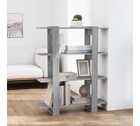 Rantry Casa Libreria/Divisorio Grigio Sonoma 100x30x123,5 cm, Armadietto Libreria Vetrina Libreria Verticale Salvaspazio Libreria Scaffale per Salotto Ufficio