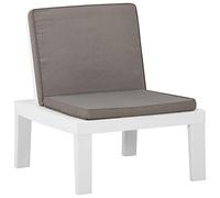 Rantry Casa Poltrona da Giardino con Cuscino in Plastica Bianca, Poltrona Reclinabile Relax Massaggiante, Sedia da Massaggio Intelligente Poltrona Relax Casa Mobili