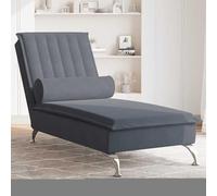 Rantry Chaise Longue Massaggi con Capezzale Grigio Scuro in Velluto Mobili, Lettini Prendisole, Divano Letto Mobili, Lettini da Giardino, Lettino da Piscina, Lettino Prendisole da Giardino k
