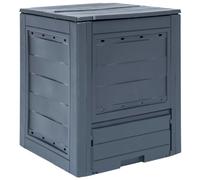 Rantry Compostiera da Giardino Grigia 60 x 60 x 73 cm 260 L