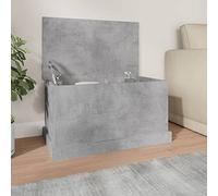 Rantry Contenitore Grigio Cemento 70x40x38 cm in Legno Multistrato, Cassapanche e Bauli per Esterni, Contenitore da Giardino, Porta Attrezzi da Giardino, Pouf da Esterno, Cassapanca da Esterno