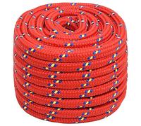 Rantry Corda per Barca Rossa 20 mm 100 m in Polipropilene, Corda Nautica, Corda da Lavoro, Corda Multiuso per attività All'aperto, Corda Nautica, Corda Multiuso