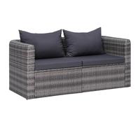 Rantry Divani angolari da giardino 2 pezzi. Polyrattan grigio