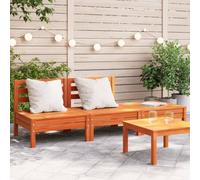 Rantry Divano da Giardino a 3 Posti Marrone Cera Legno Massello Pino,Mobile Divano Giardino, Divano Letto Sofà Soggiorno Divanoletto, Divani per Esterno, Salotto Terrazzo Esterno Arredamento p