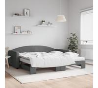 Rantry Divano Letto Estraibile Materassi Grigio Scuro 100x200 Tessuto, Sofa Divano Letto, Divanoletto, Pronto Letto, Struttura Divano Letto Giroletto Telaio per Soggiorno Ufficio Camera
