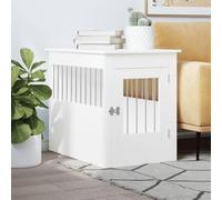 Rantry Gabbia Cani da Arredamento Bianca 55x80x68cm Legno Multistrato, Mobili per Interni e per Esterni, Decorazioni per la Casa, Arredi per la casa per Interni, Camera da Letto, Soggiorno, Ufficio
