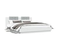 Rantry Giroletto con Testiera Bianco 180x200 cm in Legno Multistrato Mobili, Letto Moderno Struttura, Letto Giroletto Telaio, Letto Struttura, Telaio per Camere da Letto