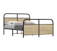 Rantry Giroletto Senza Materasso Rovere Sonoma 120x190cm in Truciolato, Letto Moderno Struttura Soggiorno Camere da Letto Mobili