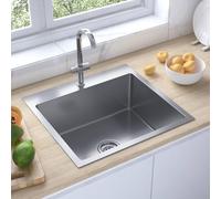 Rantry Lavello da Cucina Lavorato a Mano in Acciaio Inox, Banco da Lavoro, Lavello da Pranzo per Interni Esterni a Decorazione da Mobili