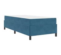 Rantry Letto Singolo Moderno con Materasso in Schiuma ad Alta Densit¨¤ - Design Elegante, Colore Blu Scuro e Bianco, Dimensioni 90x190 cm