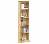 Rantry Libreria Corona 46x20x170 cm in Legno Massello di Pino Mobili, Armadietto Libreria Vetrina, Libreria Verticale Salvaspazio Scaffale, Libreria da Terra per Soggiorno Studio