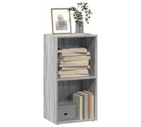 Rantry Libreria Grigio Sonoma 40x30x77 cm in Legno Multistrato, Armadietto Libreria Vetrina, Libreria Verticale Salvaspazio Libreria Scaffale, Libreria da Terra per Soggiorno Studio Ufficio Mobili