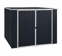 Rantry Mobile Capanno da Giardino Casetta Attrezzi Giardino Casetta da Giardino in Lamiera Ripostiglio da Esterno Casetta da Giardino in PVC Antracite 195x198x159 cm in Acciaio Zincato