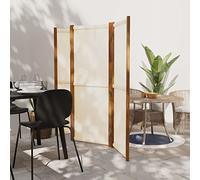 Rantry Mobile Divisorio a 4 Pannelli Bianco Crema 280x180 cm, Paravento da Interno per Ambienti, Separé Pannelli Divisori per Interni Casa