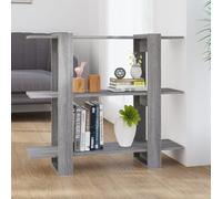 Rantry Mobile Libreria/Divisorio Grigio Sonoma 100x30x87 cm, Armadietto Libreria Vetrina Libreria Verticale Salvaspazio Libreria Scaffale per Soggiorno Ufficio