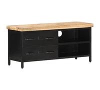 Rantry Mobile Porta TV 90x30x41cm in Legno di Mango Grezzo, Mobile Porta TV, Mobiletto Basso per TV Tavolino da Salotto Supporto TV per Soggiorno Decorazione da Mobili Camera