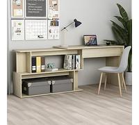 Rantry Mobile Scrivania ad Angolo Rovere Sonoma 200x50x76 cm in Truciolare, Scrivania per Computer, Scrivania Salvaspazio, Tavolo Ufficio, Tavolo Scrivania, Scrivania Gaming per Cameretta