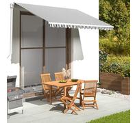 Rantry Mobile Tessuto Ricambio per Tenda da Sole Antracite e Bianco 3,5x2,5 m, Gazebo da Giardino, Gazebo Ombrellone da Giardino Spiaggia Pesca Esterno Antivento per Arredo Giardino Terrazzo Ambienti
