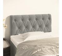 Rantry Mobile Testiera Grigio Chiaro 80x7x78/88 cm in Velluto, Testiera Letto, Testiera del Letto Matrimoniale, Schienale per Letto E Divano