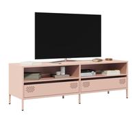 Rantry Mobile TV Rosa 135x39x43,5 cm in Acciaio Laminato a Freddo, Mobile Porta TV Mobiletto Basso per TV per Tavolino da Salotto Industriale Supporto TV Soggiorno Mobili Model851335