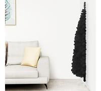 Rantry Mobili Albero Natale Artificiale Sottile a metà e Supporto Nero 150 cm, Decorazioni Natalizie, Albero di Natale, Natale Artificiale Sottile Supporto