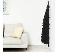 Rantry Mobili Albero Natale Artificiale Sottile a metà e Supporto Nero 180 cm, Decorazioni Natalizie, Albero di Natale, Natale Artificiale Sottile Supporto