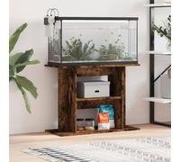 Rantry Mobili Supporto Acquario 80x35x60 cm in Legno Multistrato Rovere Fumo, Mobile per Acquario,Mobile Acquariorio, Credenza Armadio da Cucina Mobiletto Portaoggetti Ripiani Salvaspazio Mobiletto