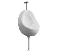 Rantry Orinatoio in Ceramica di Alta qualit¨¤, Design Slanciato, Facile da Pulire e Installare, 33 x 31 x 48 cm, Colore Bianco, con Sciacquone Alto e Accessori di Montaggio