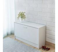 Rantry Panca con Scarpiera Bianca 80x24x45 cm, Scaffale Portascarpe Organizzatore per Scarpe Salvaspazio Stoccaggio Salva Spazio per Corridoio per Soggiorno Ufficio