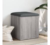 Rantry Panca Portaoggetti Grigio Sonoma 42x42x45 cm Legno Multistrato, Cassapanche e Bauli per Esterni, Contenitore da Giardino, Porta Attrezzi da Giardino, Pouf da Esterno, Cassapanca da Esterno