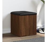 Rantry Panca Portaoggetti Rovere Marrone 42x42x45 cm Legno Multistrato, Cassapanche e Bauli per Esterni, Contenitore da Giardino, Porta Attrezzi da Giardino, Pouf da Esterno, Cassapanca da Esterno