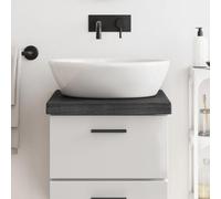 Rantry Piano Bagno Grigio Scuro 40x60x6cm Legno Massello Trattato, Mobili per Interno Esterno Casa Soggiorno Decorazione da Mobili Camera