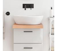 Rantry Piano Bagno Marrone Chiaro 40x60x6cm Legno Massello Trattato, Mobili per Interno Esterno Casa Soggiorno Decorazione da Mobili Camera