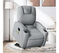 Rantry Poltrona Alzapersona Massaggi Elettrica Grigio Chiaro Tessuto,Mobile Poltrona Reclinabile Relax Massaggiante Sedia da Massaggio Intelligente Poltrona Relax Tutto Il Corpo e