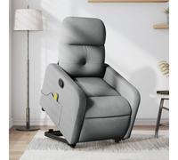 Rantry Poltrona Alzapersona Massaggi Reclinabile Grigio Chiaro Tessuto,Mobile Poltrona Reclinabile Relax Massaggiante Sedia da Massaggio Intelligente Poltrona Relax Tutto Il Corpo DV