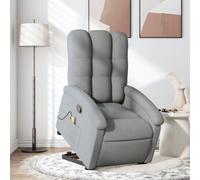 Rantry Poltrona Alzapersona Massaggi Reclinabile Grigio Chiaro Tessuto,Mobile Poltrona Reclinabile Relax Massaggiante Sedia da Massaggio Intelligente Poltrona Relax Tutto Il Corpo j